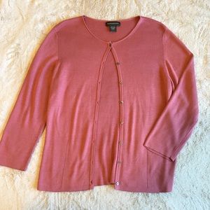 Banana Republic Rose Pink Silk Cardigan